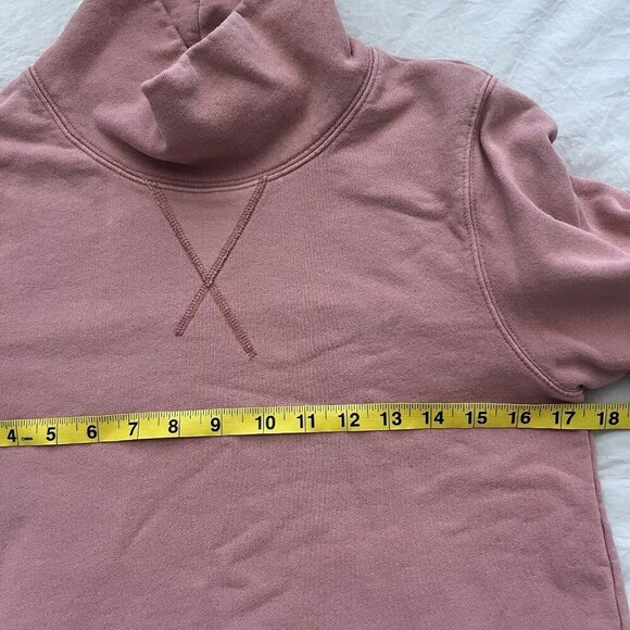 Madewell Mile(s) Size S Pink Mock Turtleneck Sweatshirt Active Pullover Cotton - Picture 5 of 7